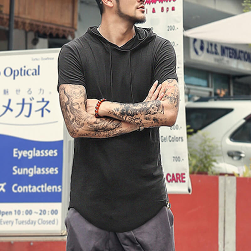 Suéter de color liso con hippie &quot;Herz&quot; calle de moda &quot;Kurzarm&quot;