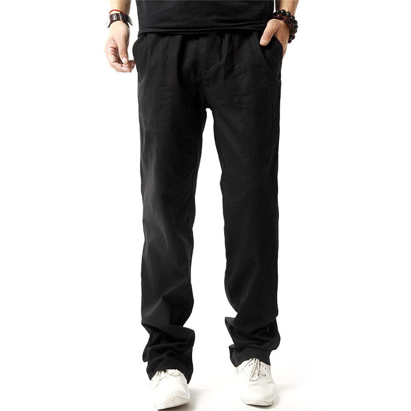 Pantalones casuales con cintura elástica.