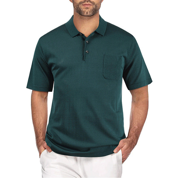 Camisa casual de manga corta y solapa.