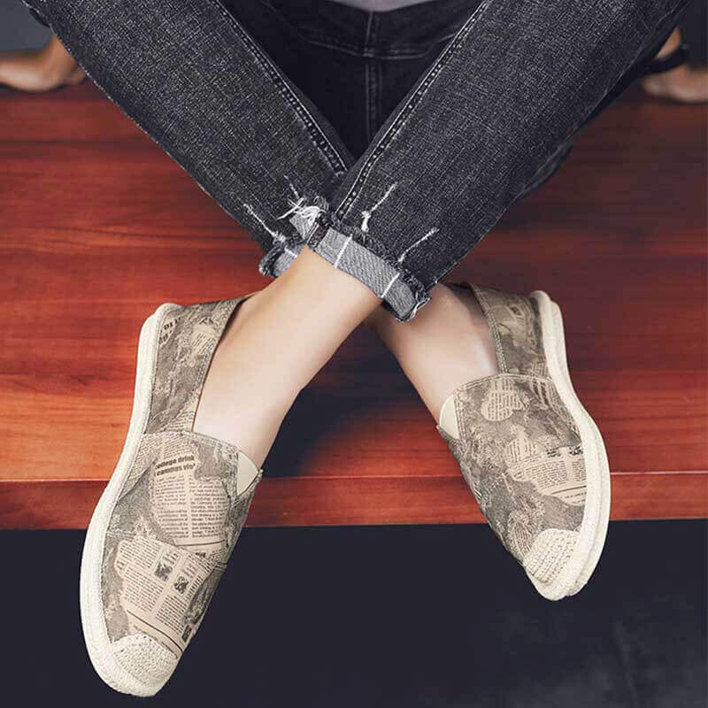 Zapatos de cáñamo cómodos y transpirables de verano para hombres casuales