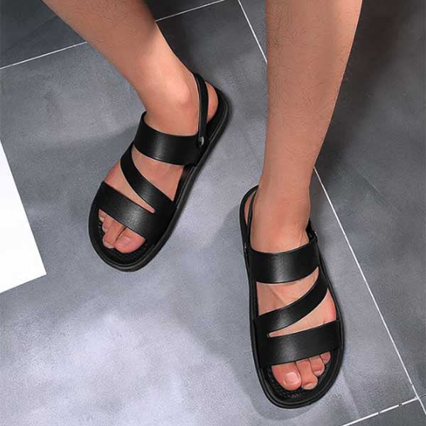 Roman sandals and slippers in two sizes and plus sizes for men, light beach shoes