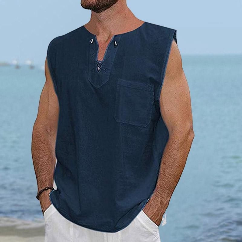 Camisa sin mangas para hombre sin mangas