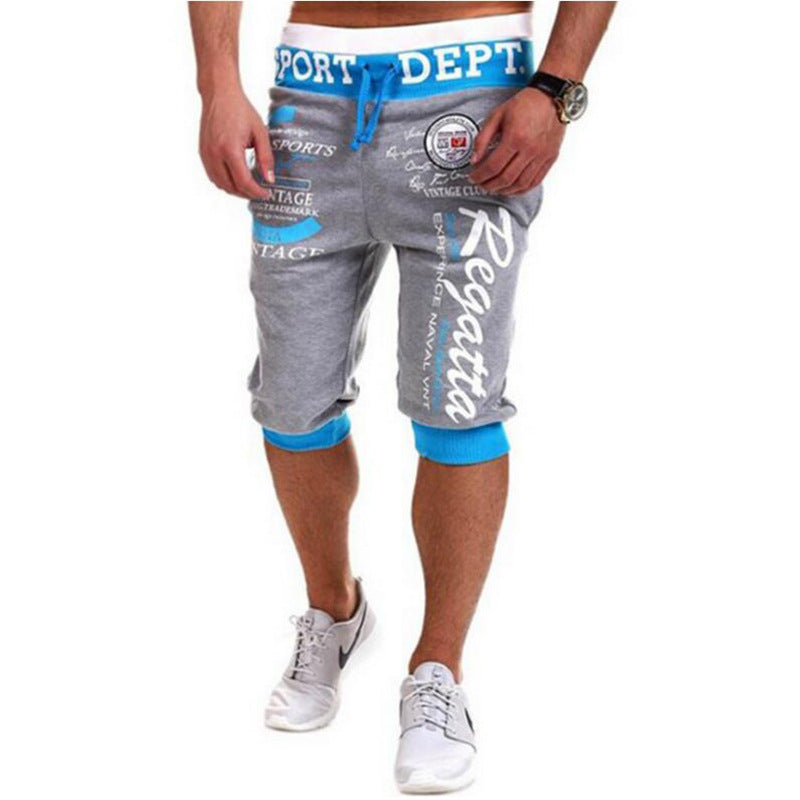 Proginės, trumpai supjaustytos hiphopo kelnės su užrašais