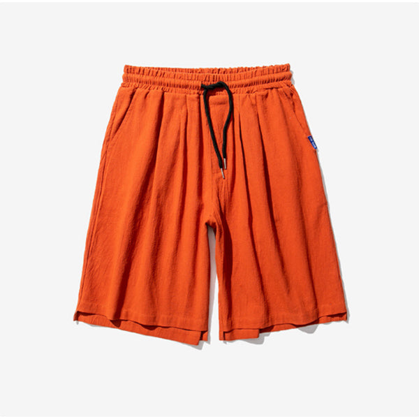 Shorts de lino para hombres rectos