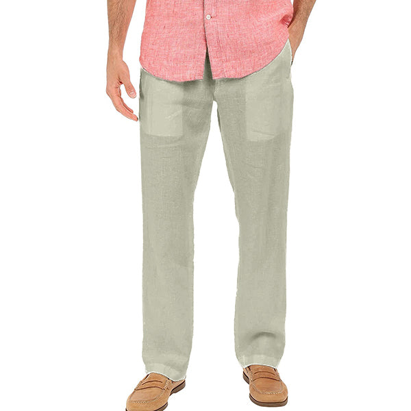 Pantalones casuales cómodos y transpirables de cáñamo