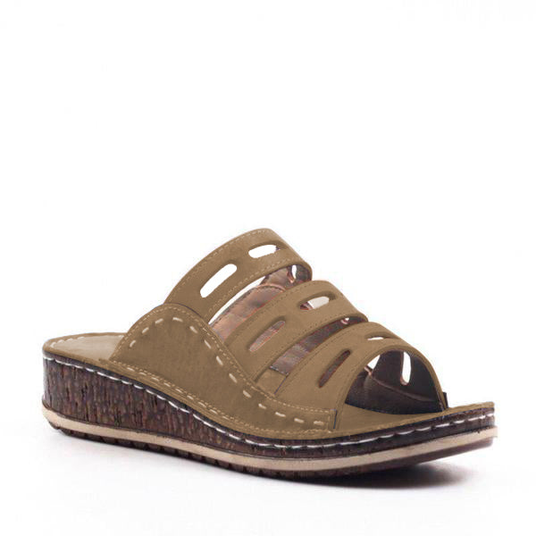 Women Chic  Three-color stitching Sandals