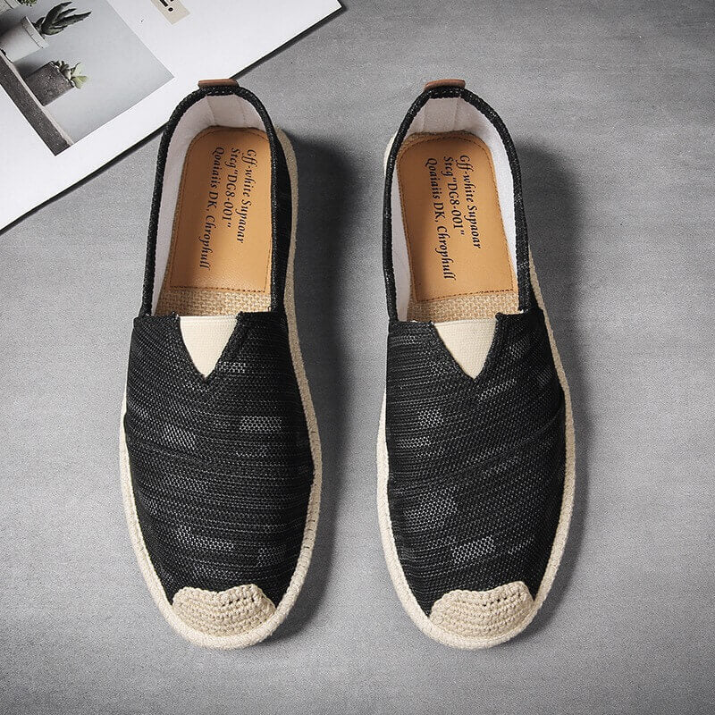 Zapatos de cáñamo cómodos y transpirables de verano para hombres casuales