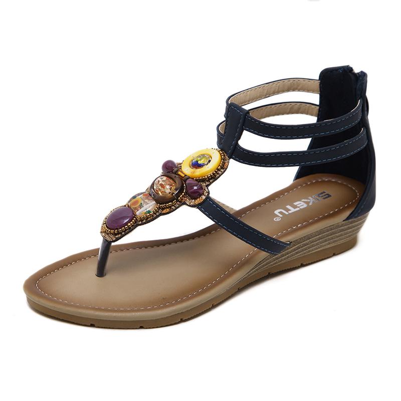 Sandalias romanas con cuentas boho