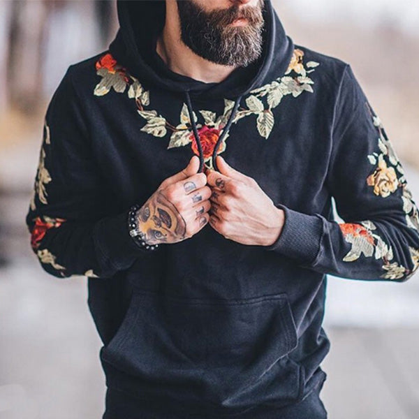 Jerseys bordados florales para hombres