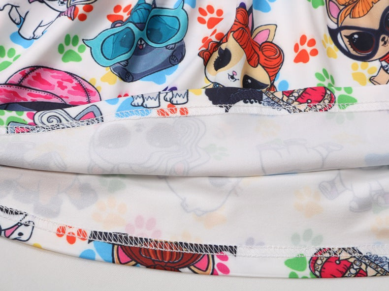 Vestido de traje de princesa rosa de muñeca niña