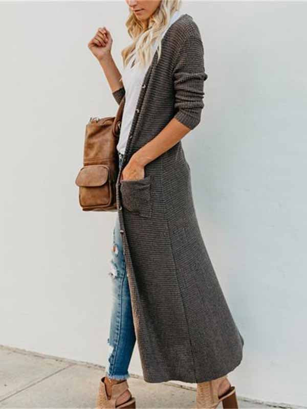 Jersey de bolsillo de manga larga abotonado