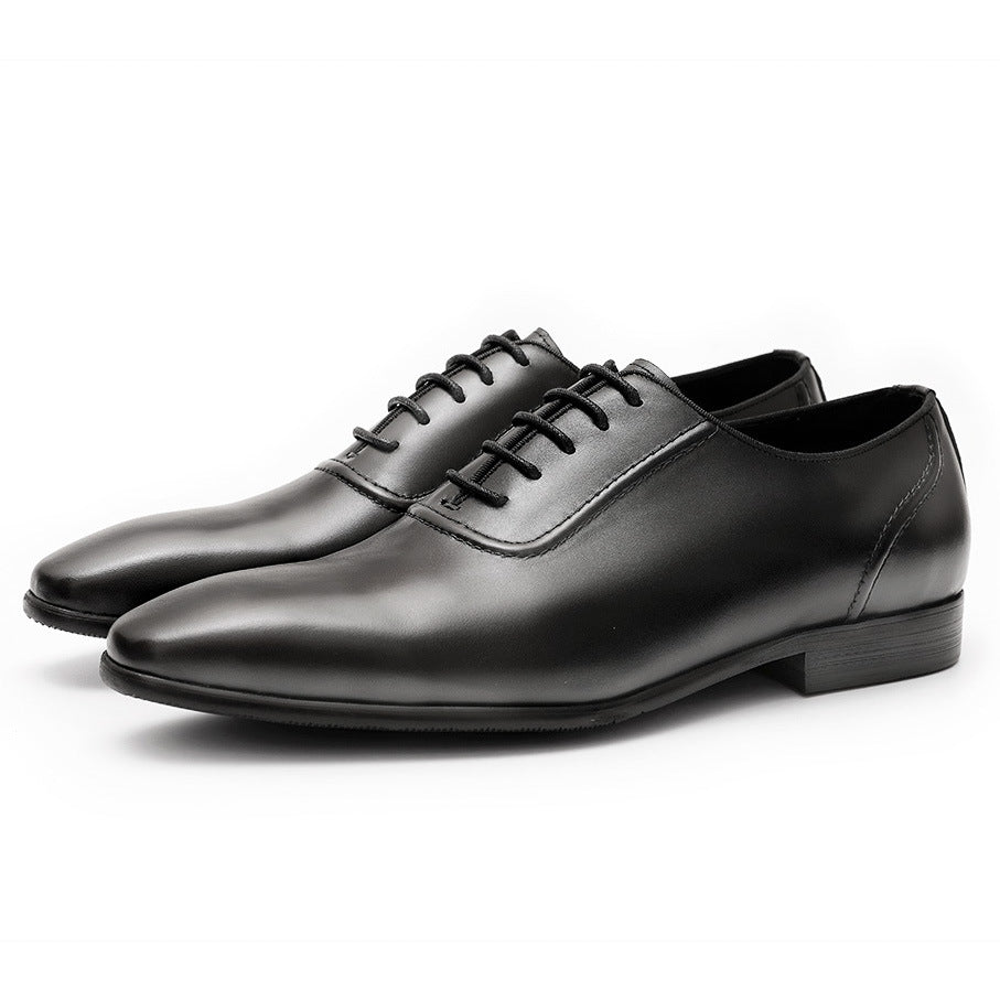 Sactino Brogue zapatos de cuero de vino negro / tinto