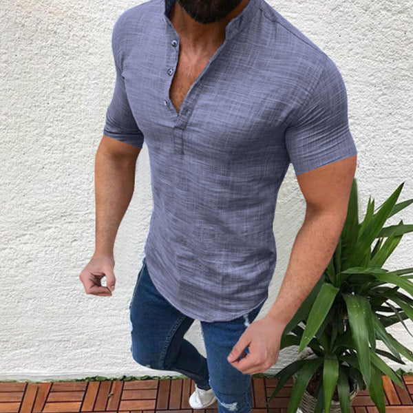 Camisa de lino fina para hombre