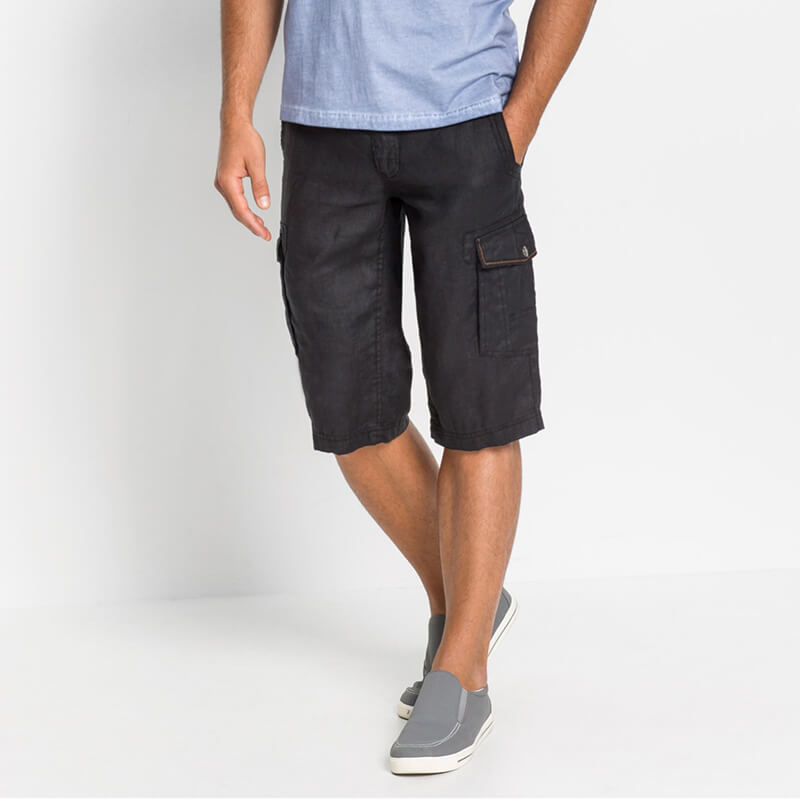 Shorts de lino ecológicos, cómodos, de verano, estilo callejero para hombres, cómodos y cortos