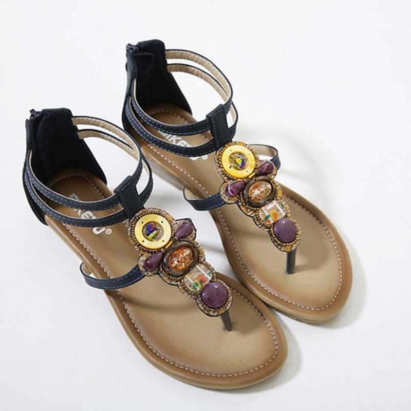 Sandalias romanas con cuentas boho