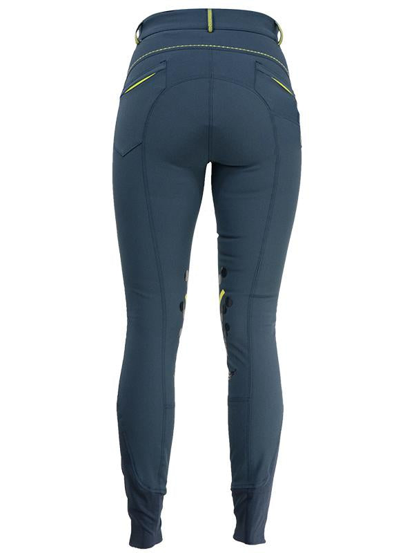 Pantalones elásticos casuales estampados en color liso para mujer
