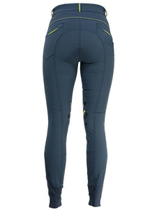 Pantalones elásticos casuales estampados en color liso para mujer