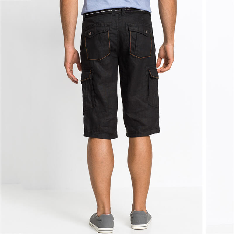 Shorts de lino ecológicos, cómodos, de verano, estilo callejero para hombres, cómodos y cortos