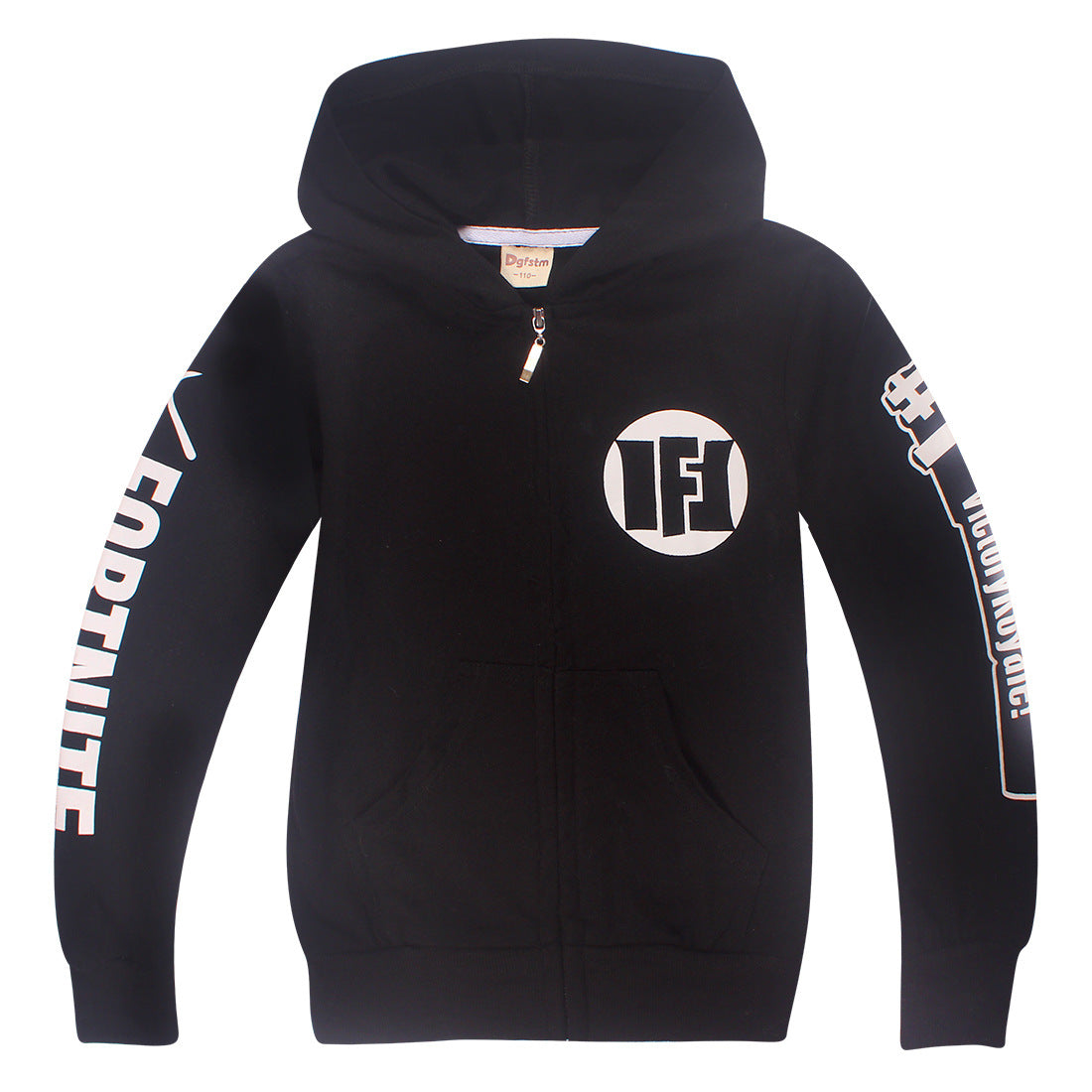 Fortnite Print Long Sleeve Zipper Sweater for Kids