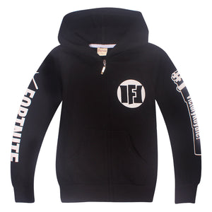 Fortnite Print Long Sleeve Zipper Sweater for Kids