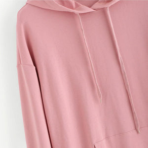Heart Disign Drawstring Pocket Hoodies
