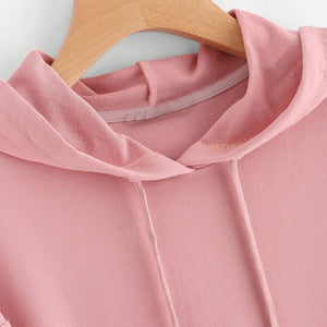 Heart Disign Drawstring Pocket Hoodies
