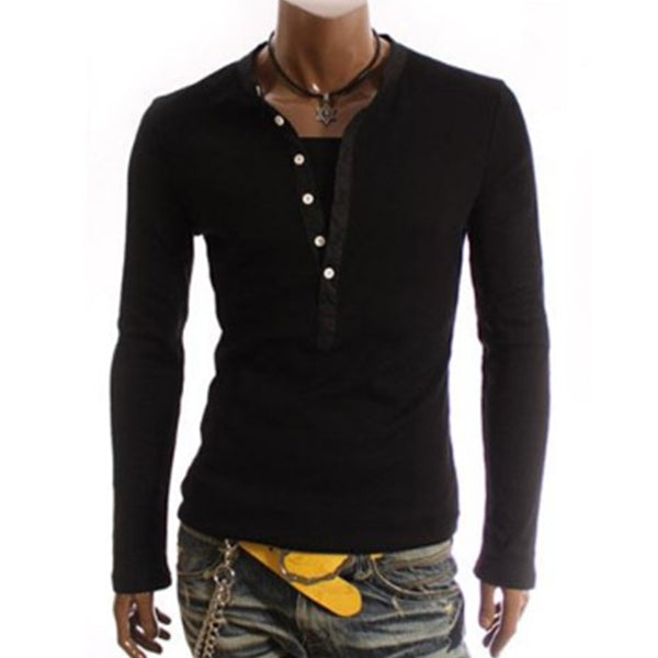 Camiseta cómoda para hombre con cuello en V