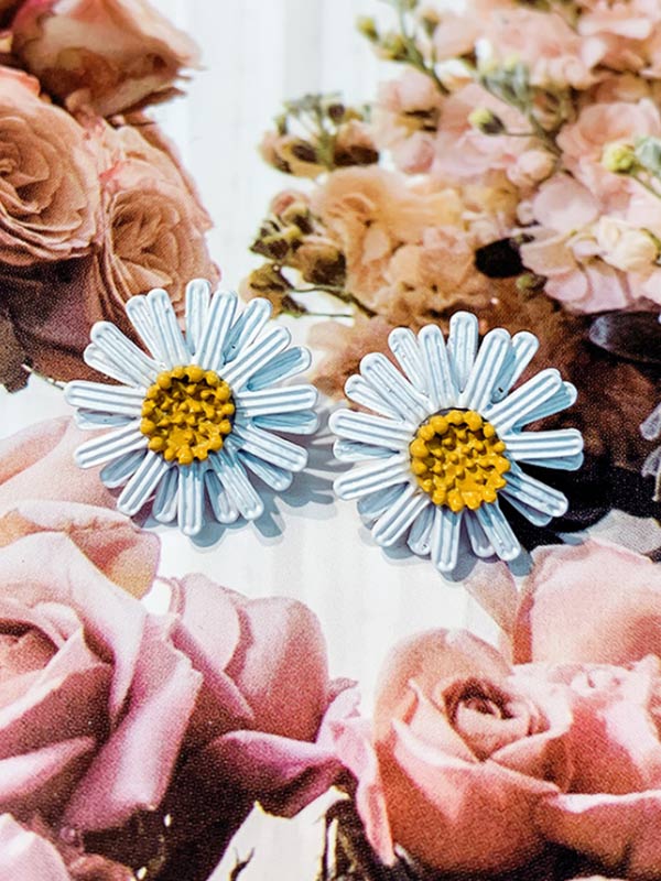 Pendientes mujer girasol flor girasol