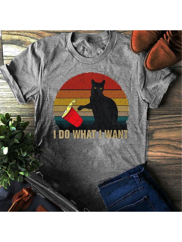 Las mujeres hacen lo que quiero en una camisa de gato