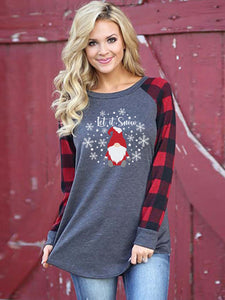 Lassen Sie es Schnee Gnome Buffalo Plaid Shirt