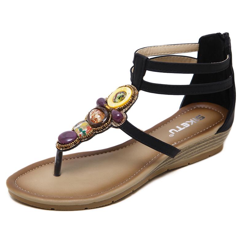 Sandalias romanas con cuentas boho