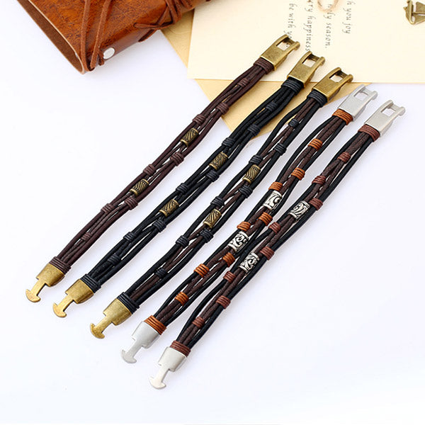 Pulsera de piel de vaca para hombre