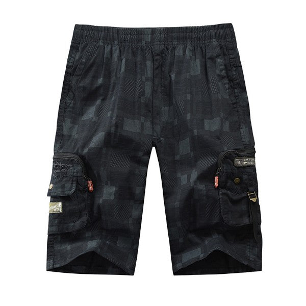 Shorts casuales para hombre con cremallera