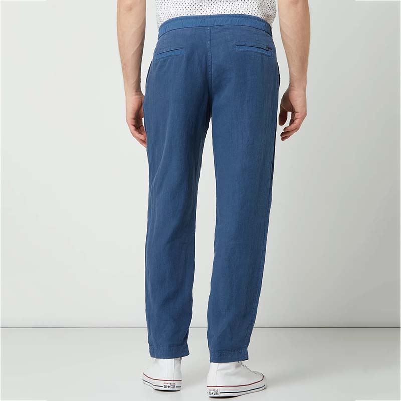 Herren Slow Fashion Sommer Cool Komfortable Kordelzug Elastic Waist Natural Leinenhose