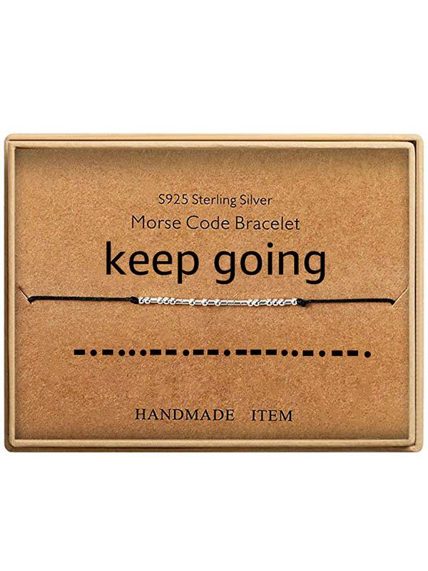 Morsecode Alphanumerisches Paar Armband