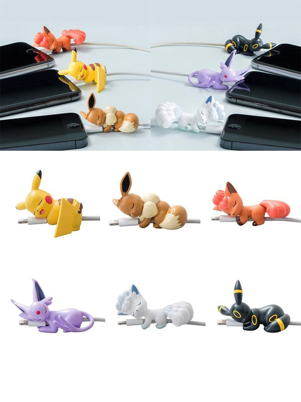 Pokemon Sleep 6pcs Cargador USB lindo Cubierta de protección de datos para iPhone Ipad
