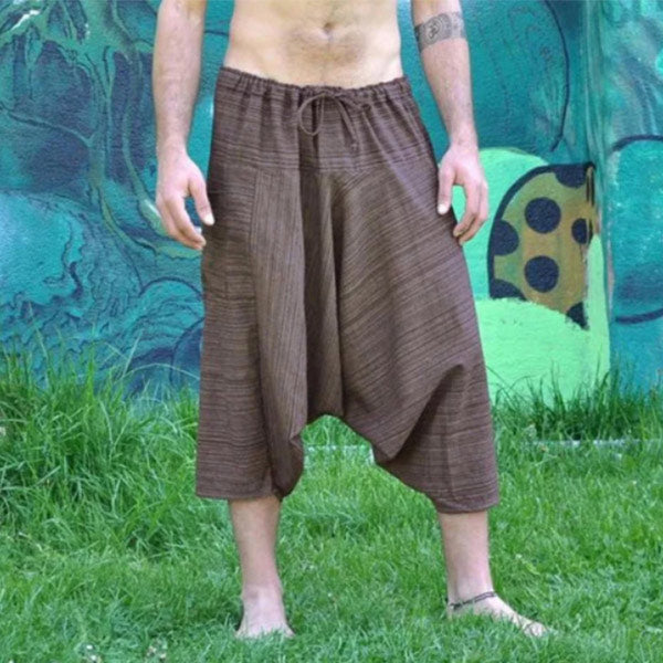 Pantalones casuales de rayas de estilo étnico para hombres