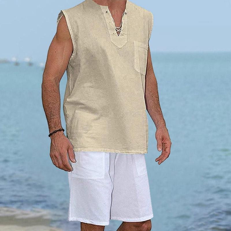 Camisa sin mangas para hombre sin mangas