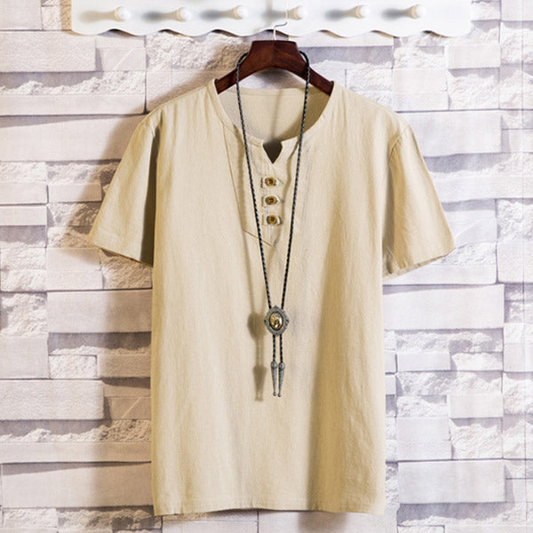 Camisa de hombre con manga corta y fina.