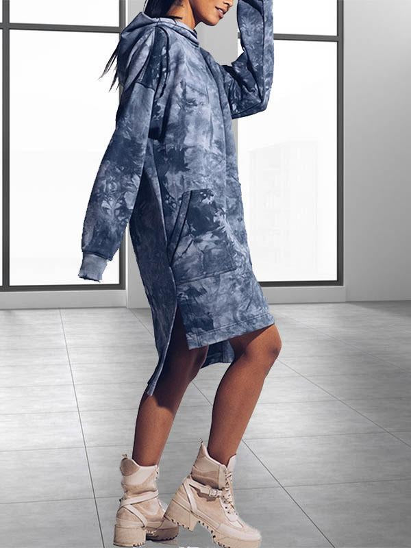 Top de cinturón con hebilla casual para mujer con capucha