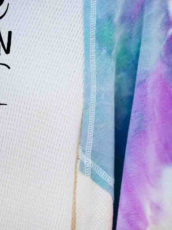 Mujer amanecer puesta de sol puesta de sol repetido suéter estampado