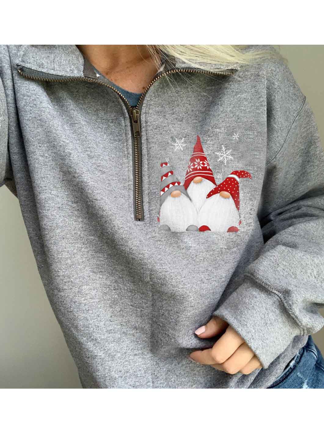 Enano navideño escandinavo para mujer con cremallera