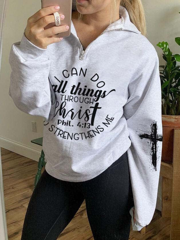 Ich kann alles durch Christus Phil tun. 4:13 Wer mich stärkt Print Zip Top