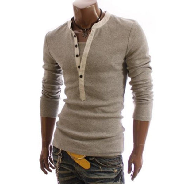 Camiseta cómoda para hombre con cuello en V