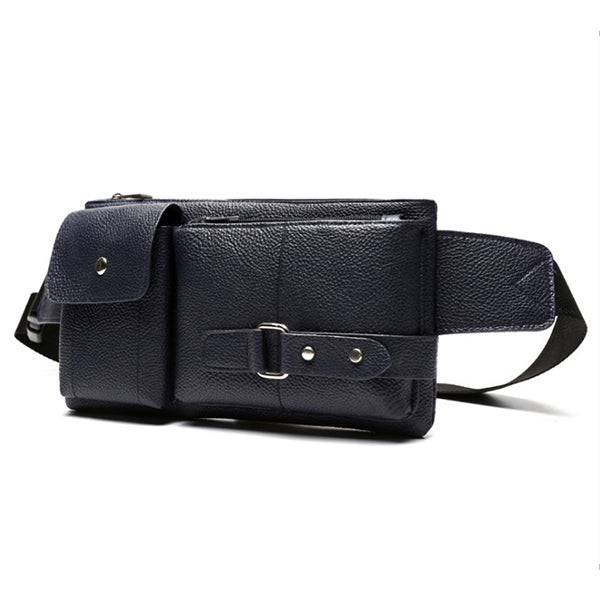 Bolso de cuero casual multifuncional para hombre