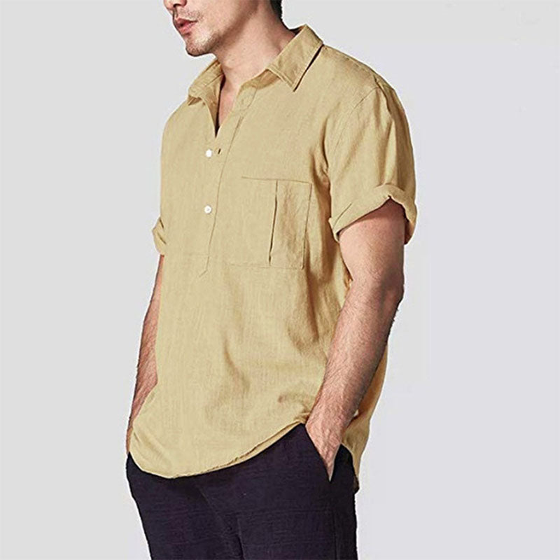 Herren lässiges Leinenhemd