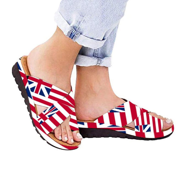 Sandalen mit Sonnenblumenriemen für Damen