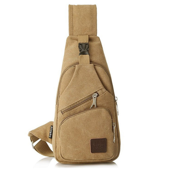 Bolso de hombro multifuncional retro de lona para hombre