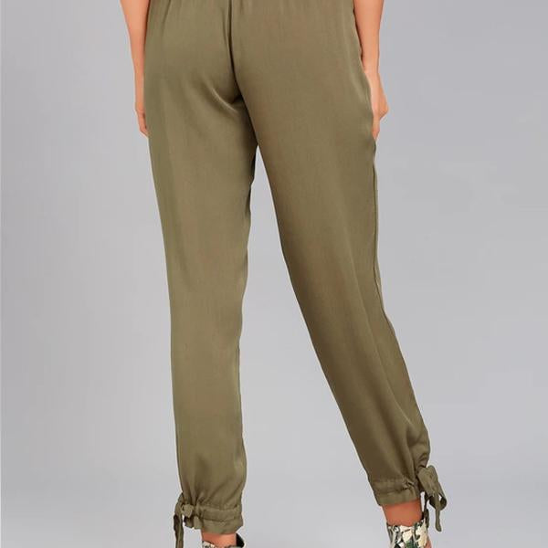 Pantalones cortos casuales con bolsillo en la cintura elástica