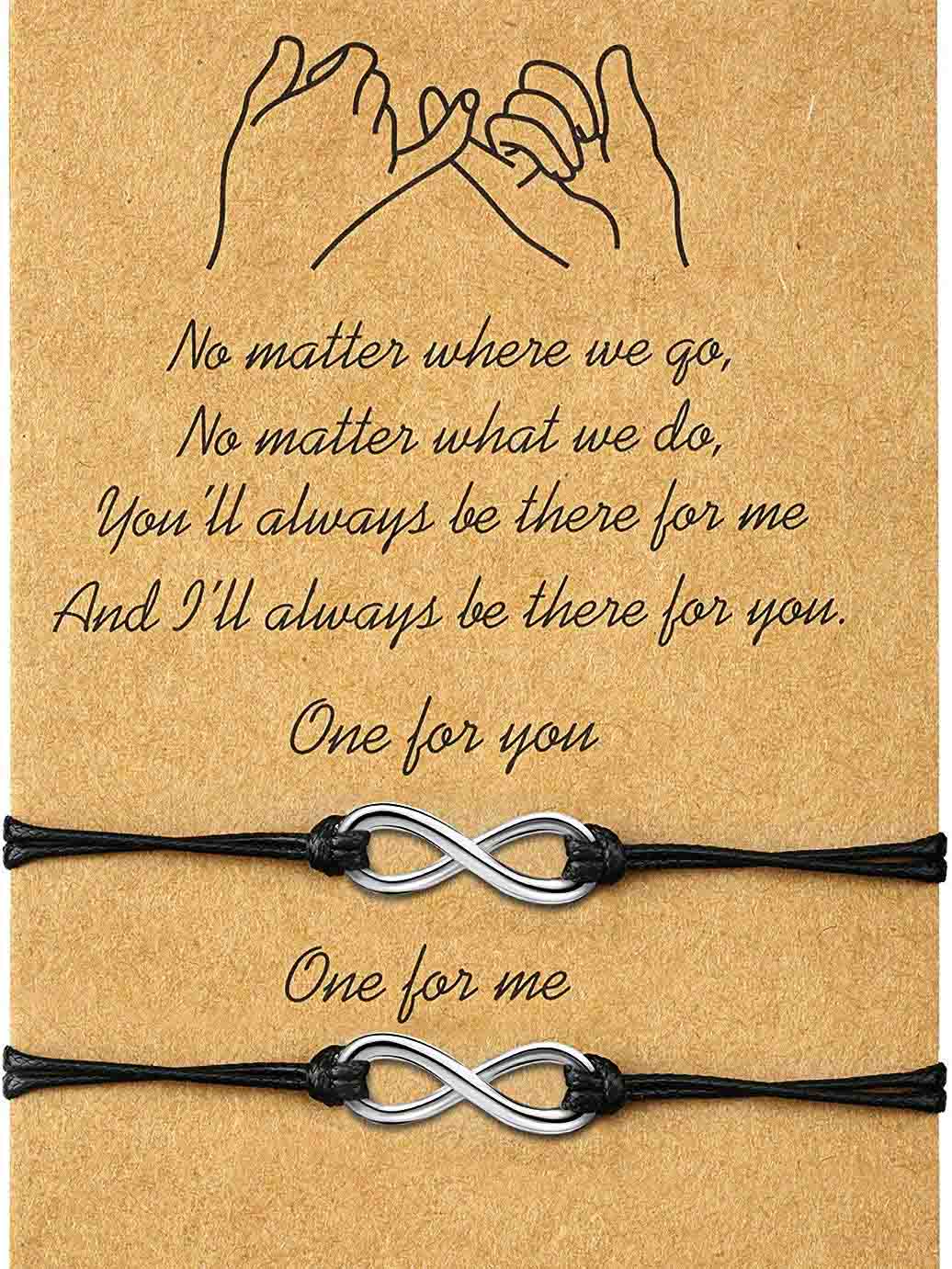Pulseras Pinky Promise de 2 piezas para siempre